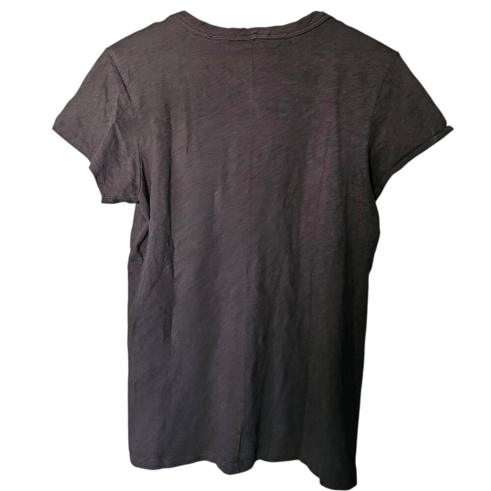 Women's Rag & Bone Black Embroidered Bouquet Logo Short Sleeve T-Shirt Medium - Picture 3 of 11